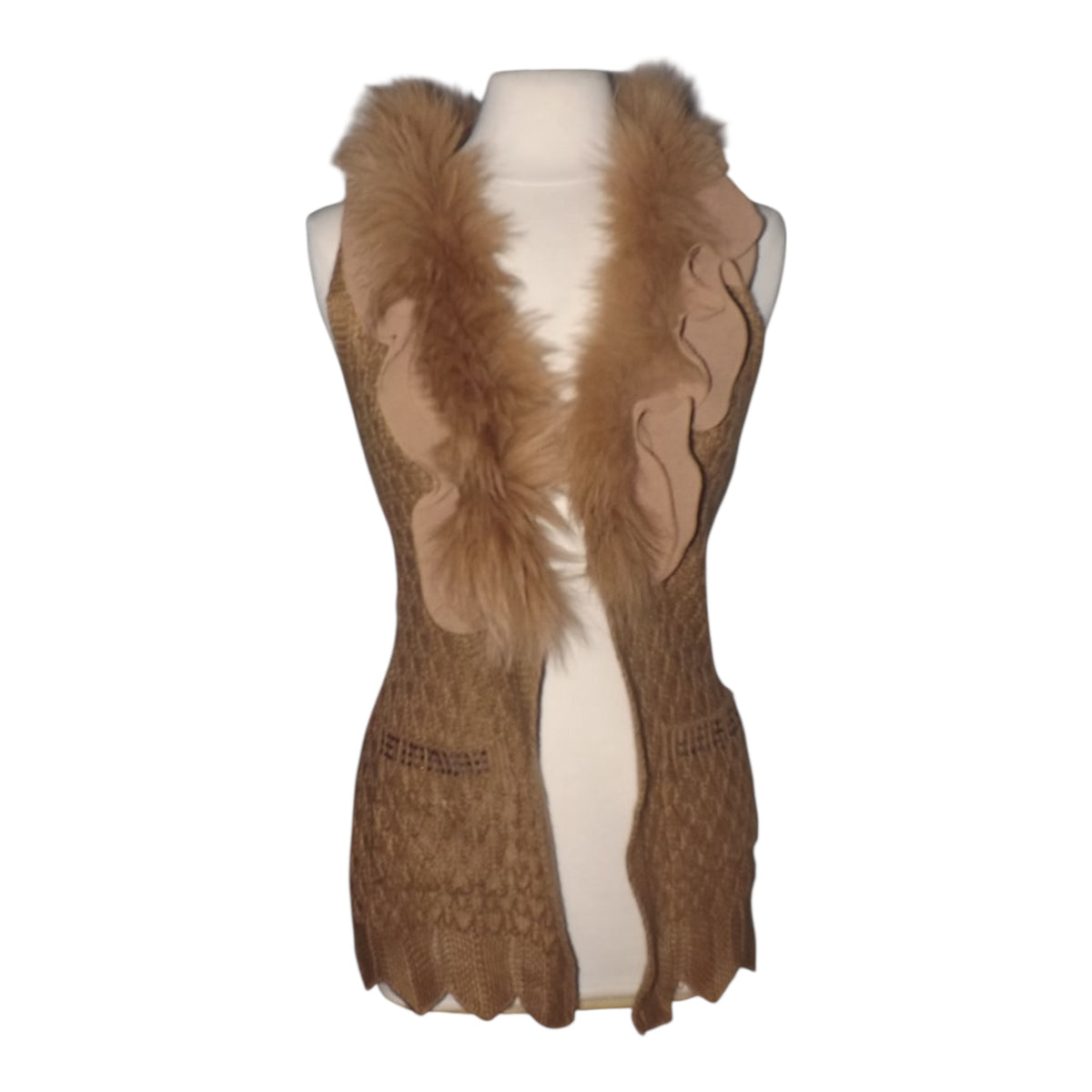 Knit Faux Fur Vest