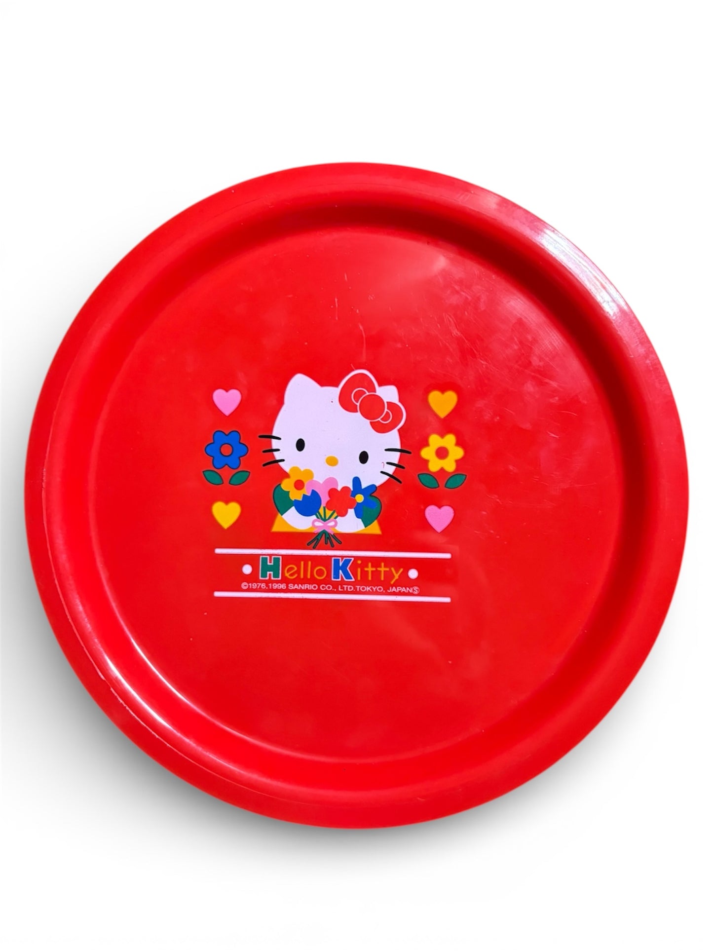 Vintage Red Hello Kitty Plastic Plate