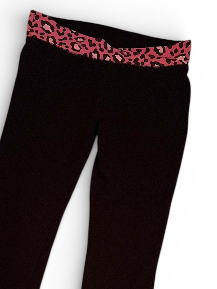 Leopard Print Low Rise Flared Leggings