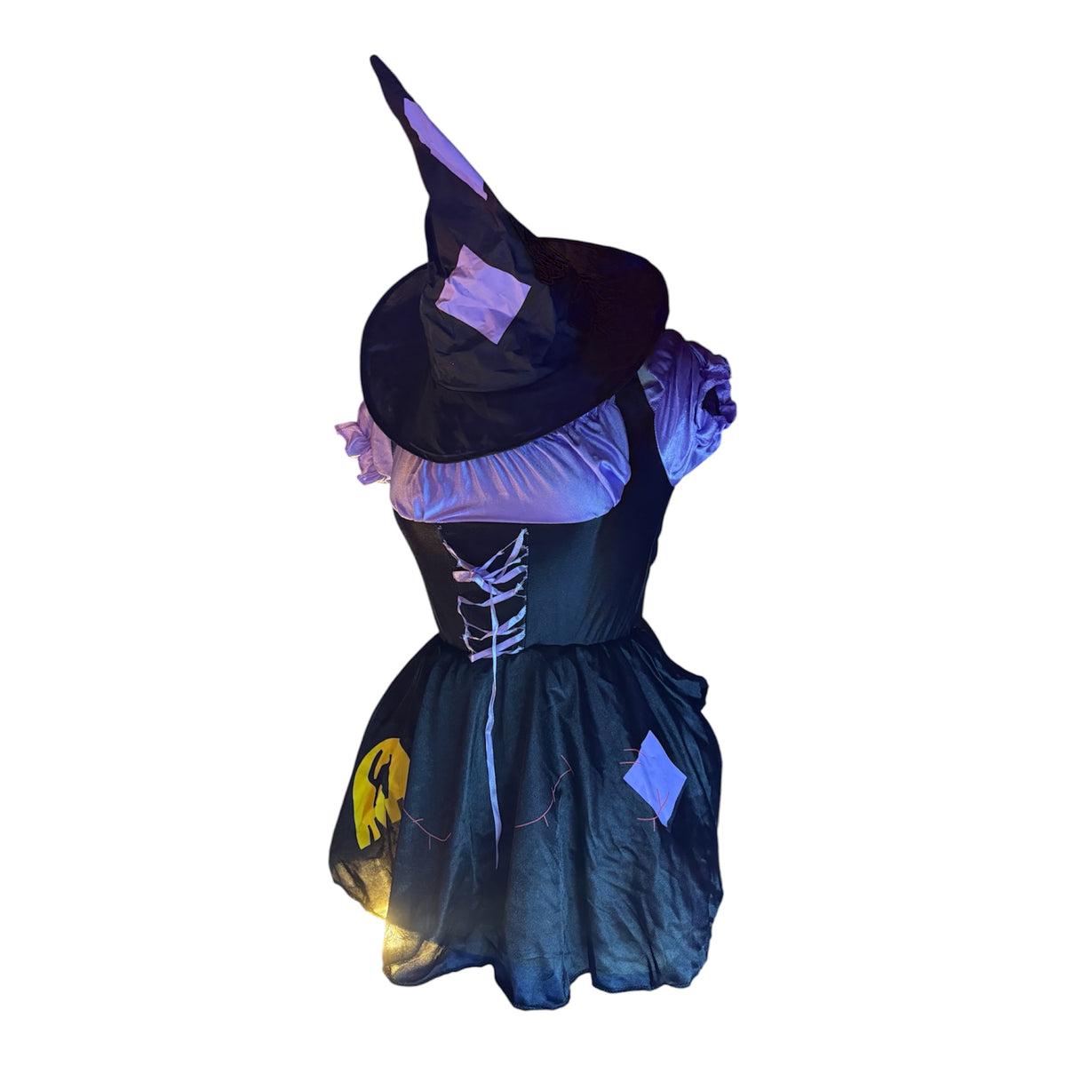 Y2K witch dress and hat costume set