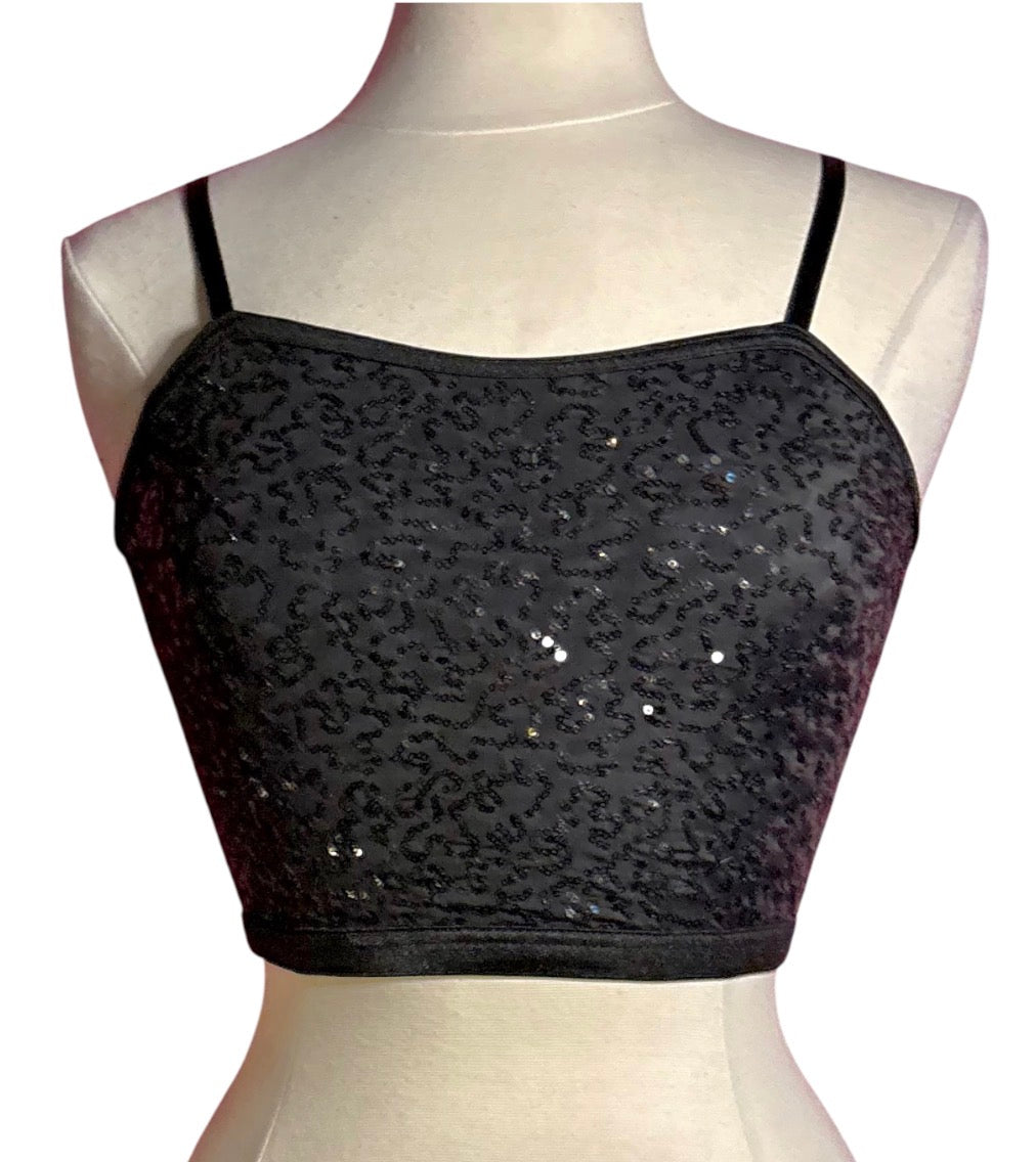 Sequinned Crop Top