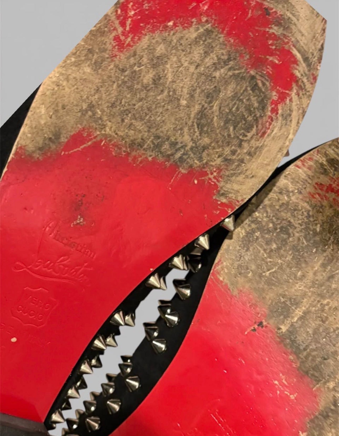 Christian Louboutin Red Bottoms Dandelion Spiked Loafers