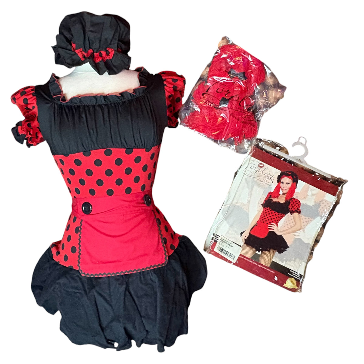 NWT DEADSTOCK FOREPLAY Rag Doll Authentic Y2K Halloween Costume