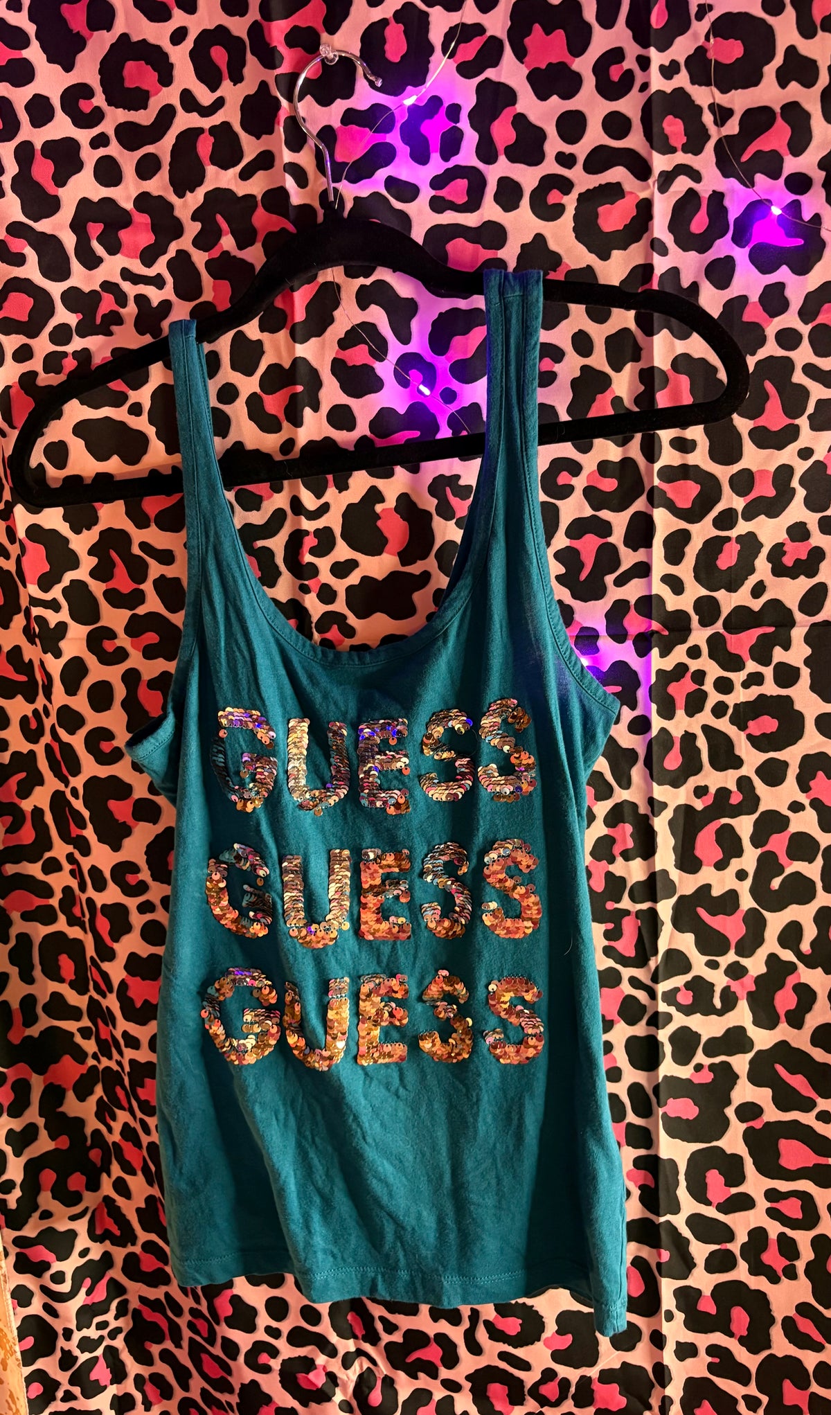 GUESS Sequinned tank top