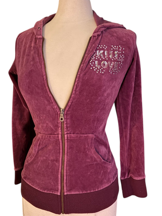 Detailed Velvet Zip Up