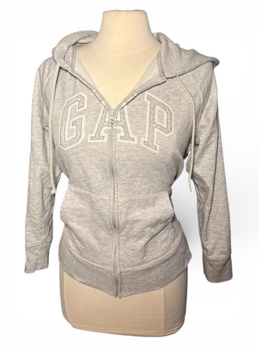 Grey Gap Zip Up Sweater