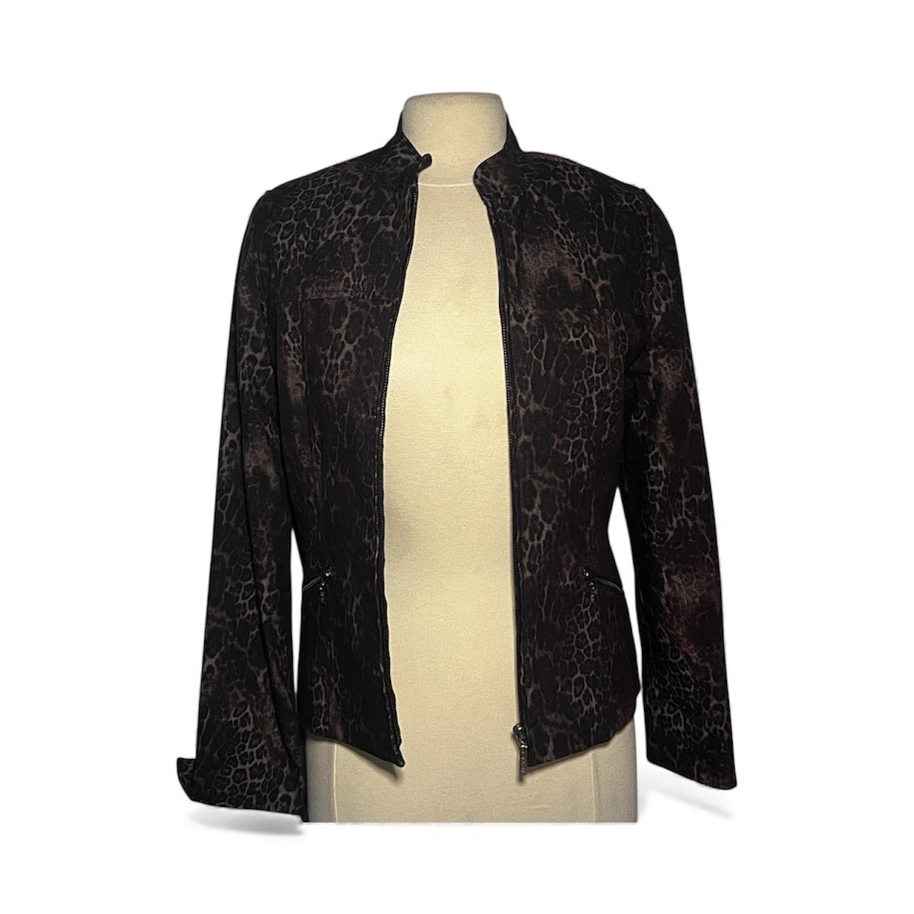 Chic Leopard Print Blazer Jacket