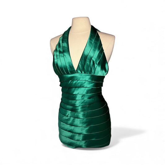 BCBG Green Halter Neck Dress