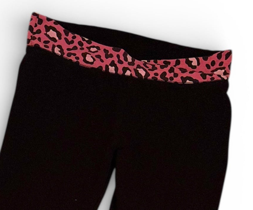 Leopard Print Low Rise Flared Leggings