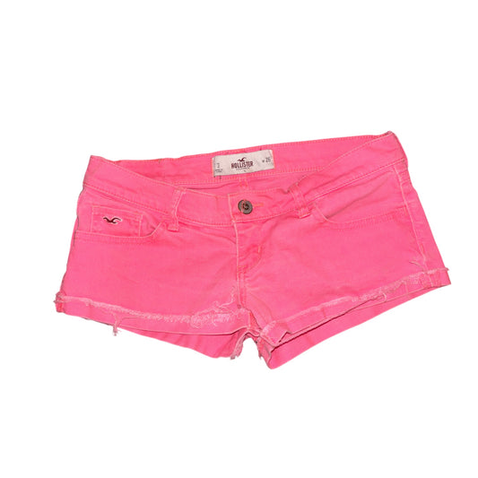 Neon Pink Hollister Low Rise Denim Shorts