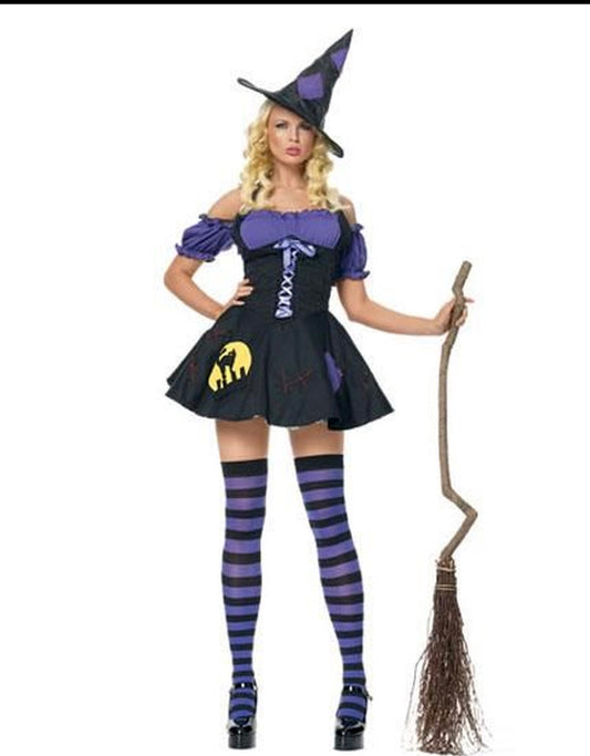 Y2K witch dress and hat costume set