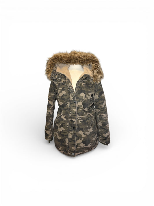 Faux Fur Camouflage Winter Jacket