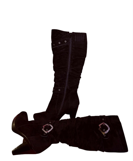 Buckle Detailed Heeled Boots