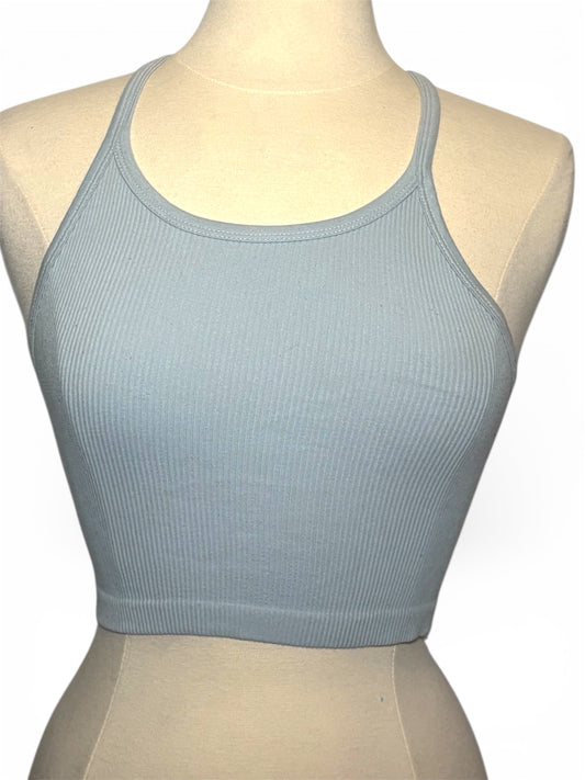Baby Blue Basic Cropped Tank