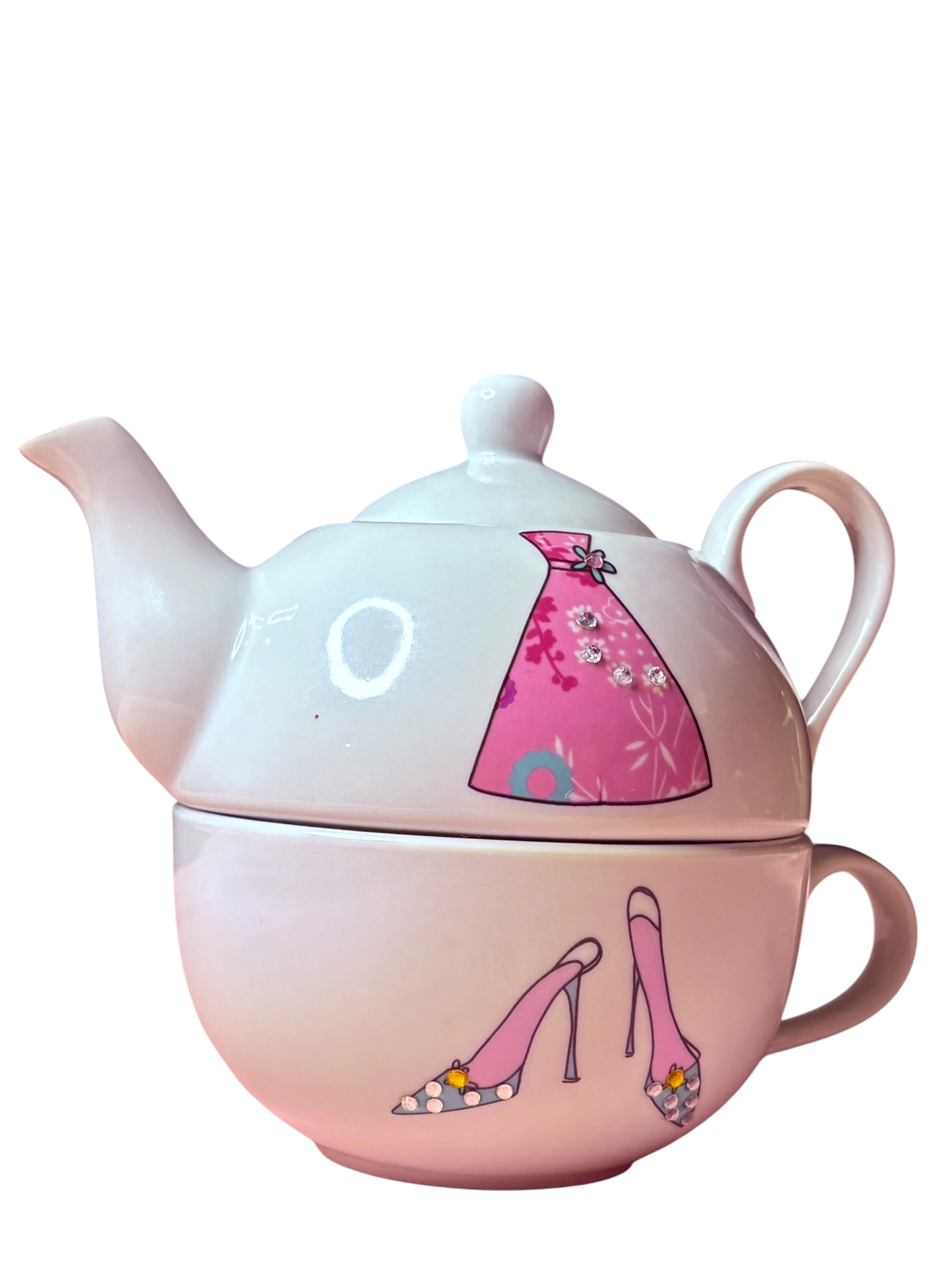 Shoe diva art Tea for one set