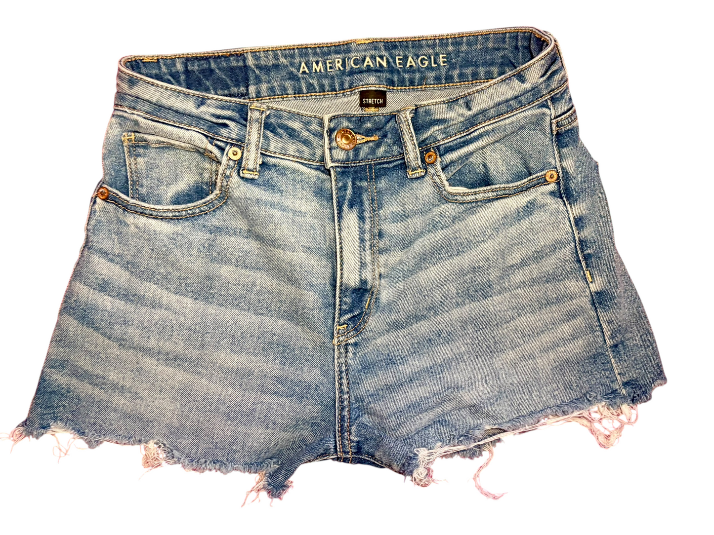 High Waist American Eagle Denim Mini Shorts