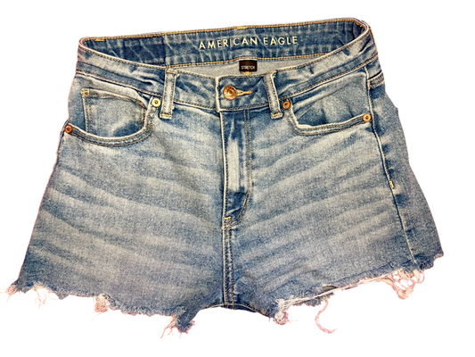High Waist American Eagle Denim Mini Shorts