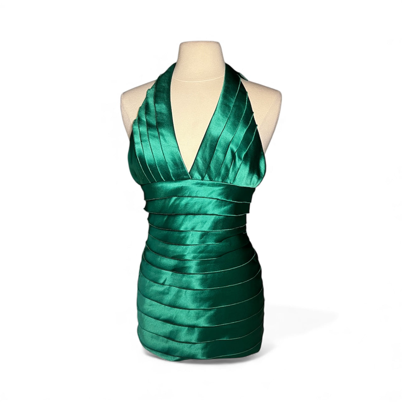 BCBG Green Halter Neck Dress