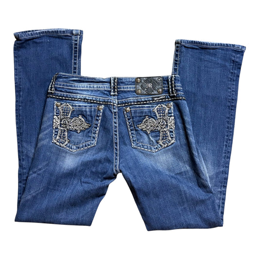 Miss Me Cross Embellished Pockets