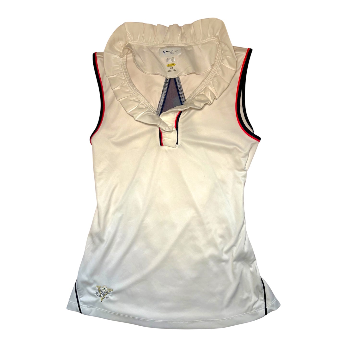 Ruffle Neck Sleeves Tennis/Golfing Tank
