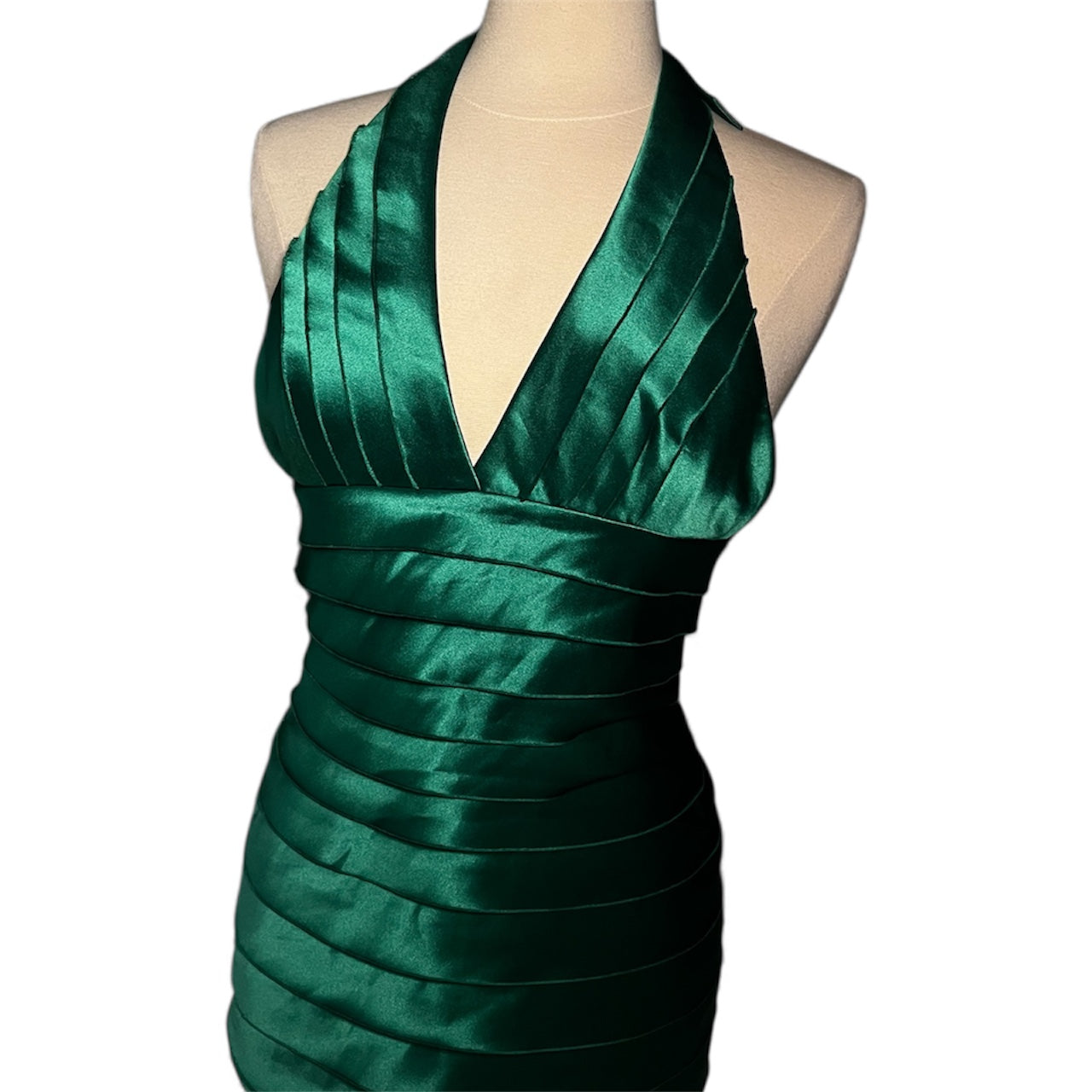 BCBG Green Halter Neck Dress