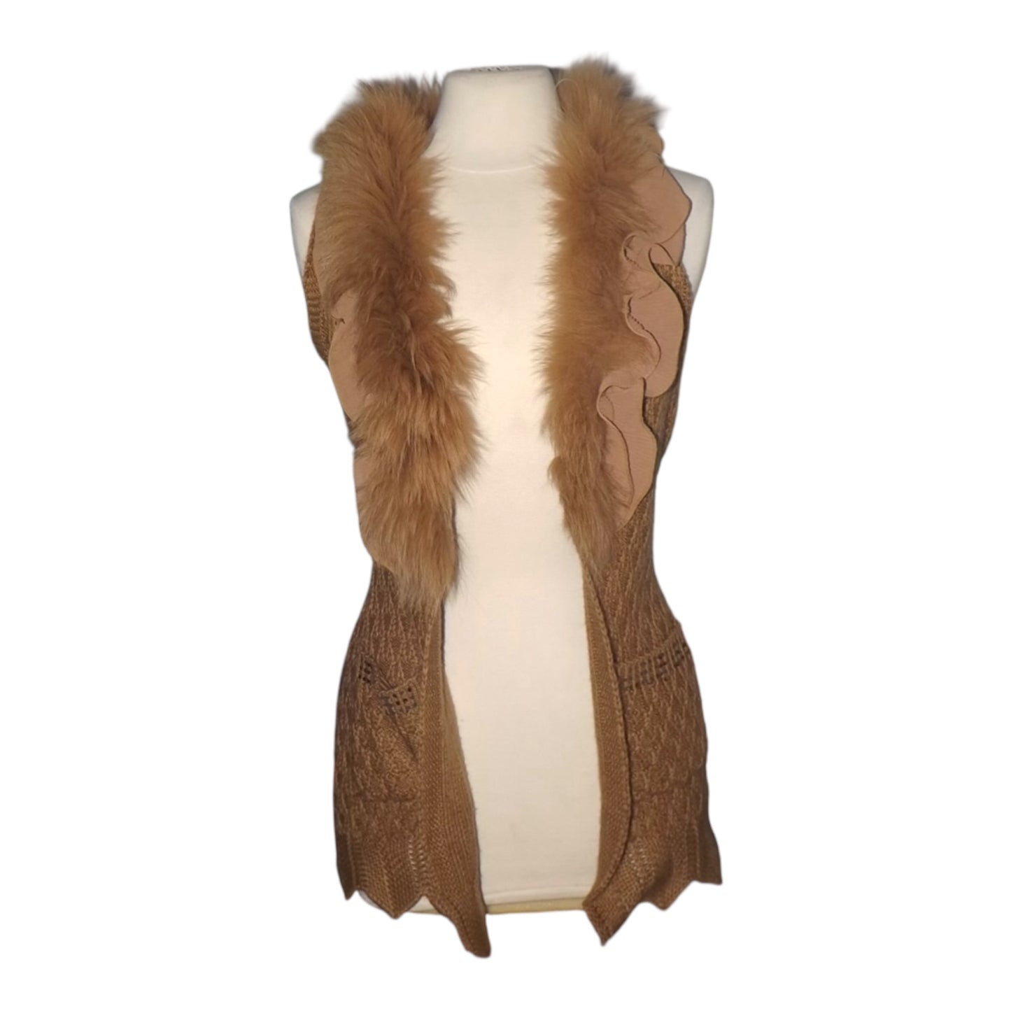 Knit Faux Fur Vest