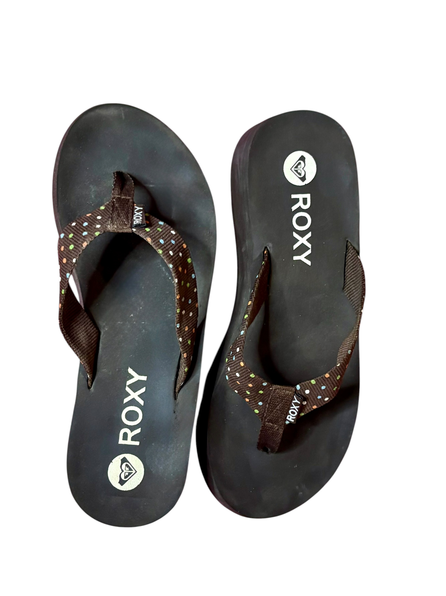 Roxy Polkadot Platform Flipflops