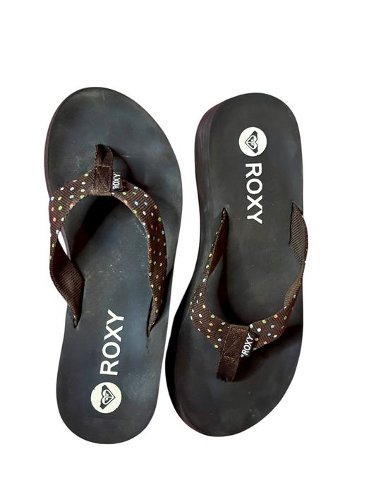 Roxy Polkadot Platform Flipflops